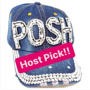 POSH SEQUINED SPARKLY BLING BASEBALL CAP POSH PARTIES AND LIVE SHOWS! GIFT!